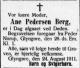 Ane Pedersen Berg Skive Folkeblad 24.aug 1911